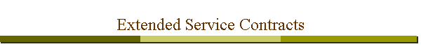 Extended Service Contracts